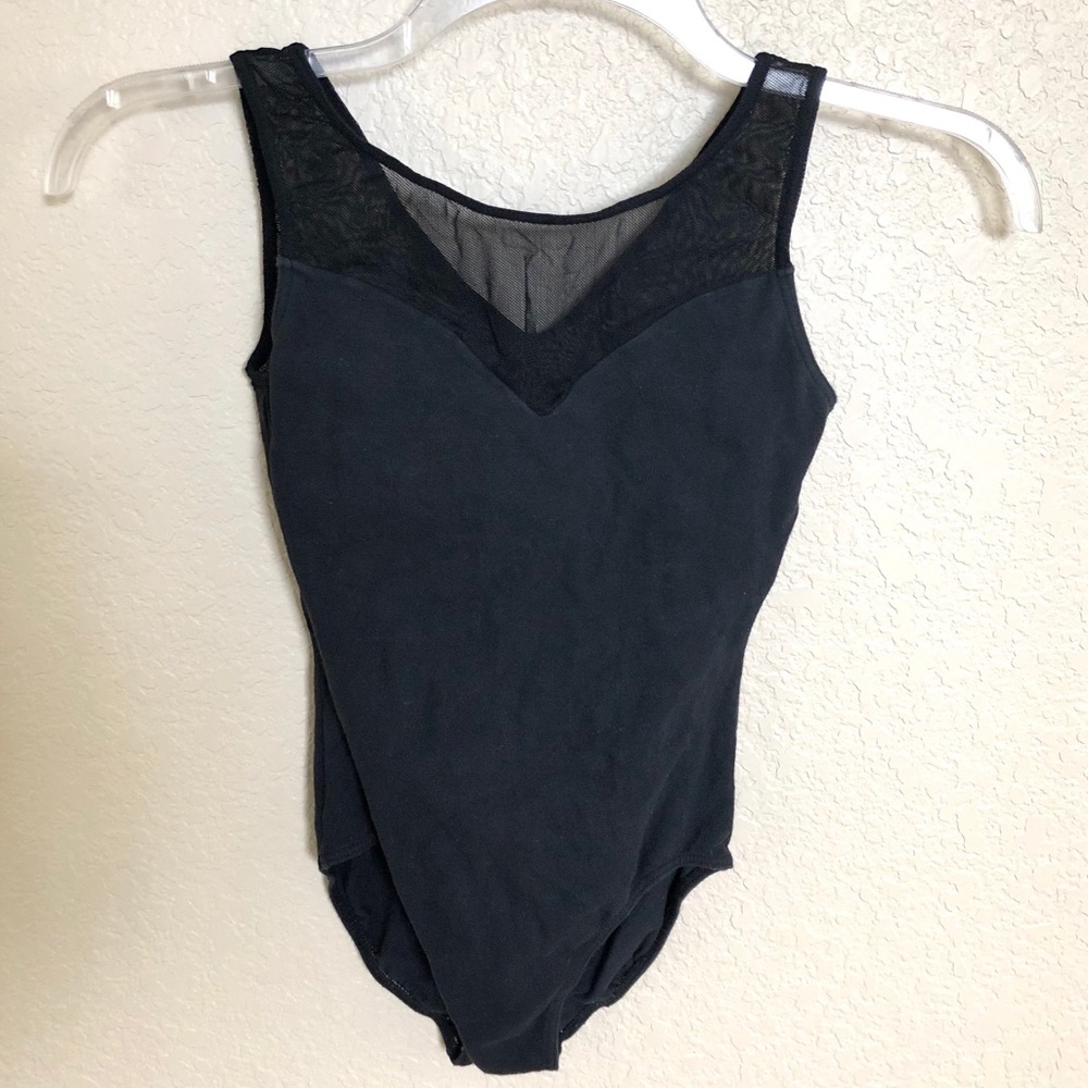 Gaynor Minden Mesh Tank Dance Leotard Bodysuit